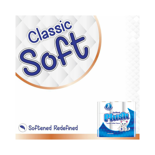 Plush Quilted Toilet Rolls 45 Rolls – Pack of 5