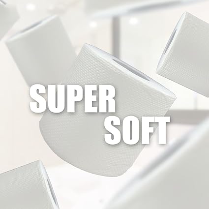 Large White Premium 2-Ply Toilet Paper, 36 Rolls, 100 Sheets Per Roll, Soft, Strong, Absorbent Bath Tissue, Ideal for Home, Office, Bulk Toilet Paper Supply