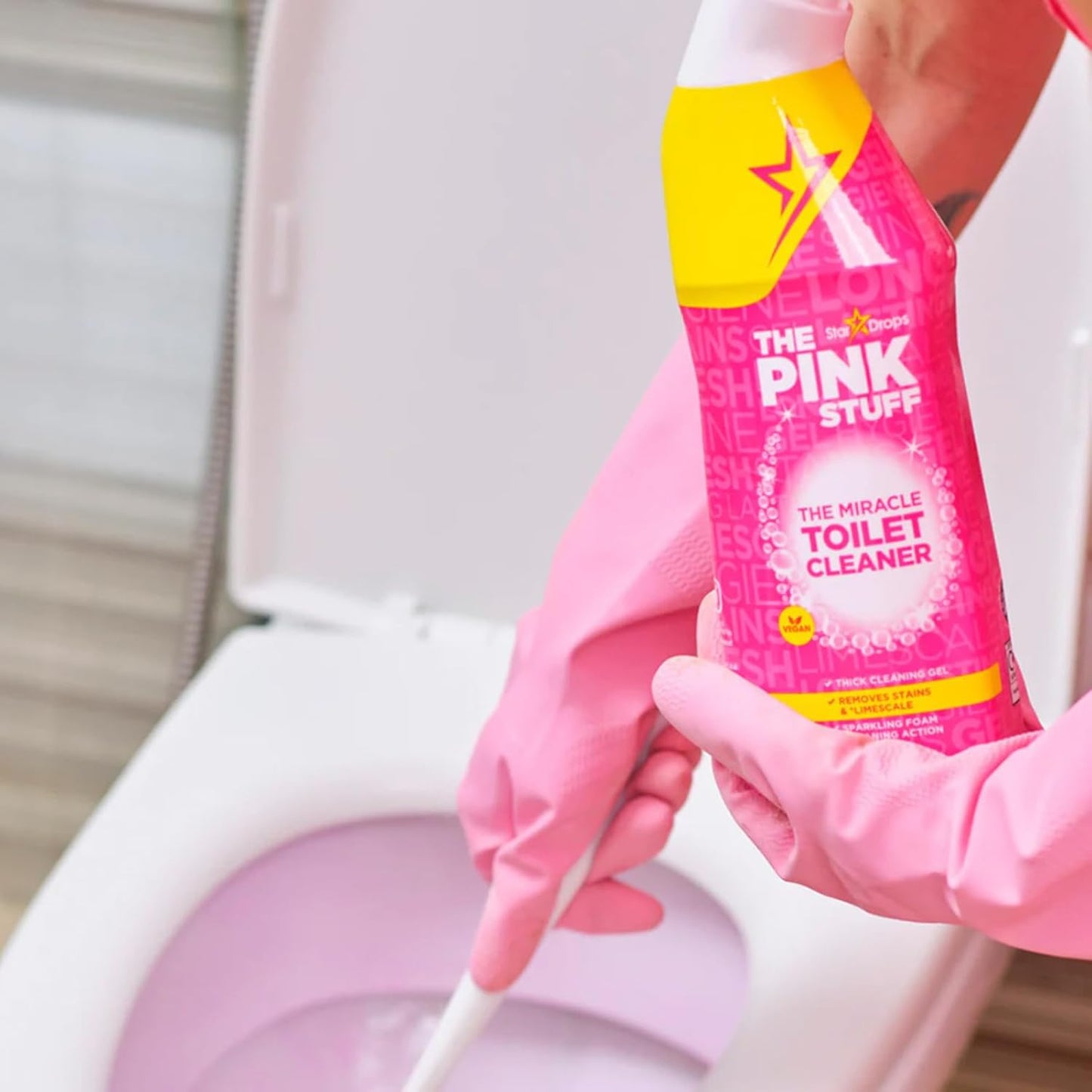 pink stuff toilet cleaner bleach