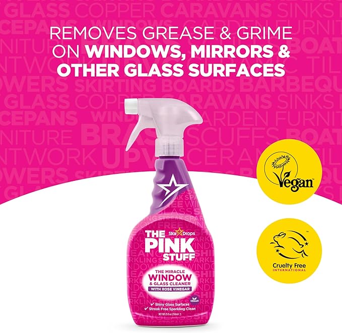 Stardrops The Pink Stuff The Miracle Window & Glass Cleaner with Rose Vinegar