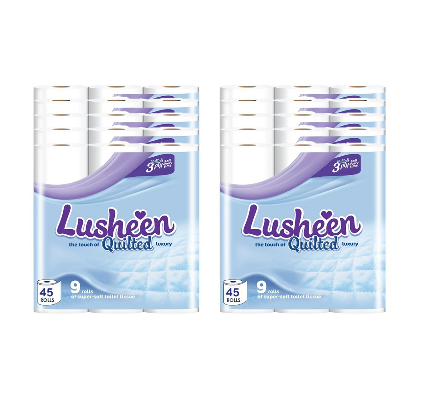 90 Lusheen 3 Ply Luxury Toilet Tissue Paper Quilted Bathroom Tissue Roll (Copy)