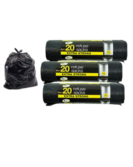 Tidyz Extra Strong Refuse Sacks - 20 Pack