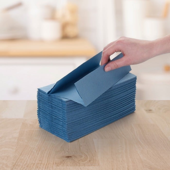 C-Fold Blue Hand Paper Towel Tissues 1ply x 2520 Commercial Domestic