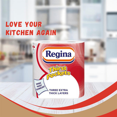 Regina 3 Ply Thirst Pocket Kitchen Cleaning Paper Tissue Towel