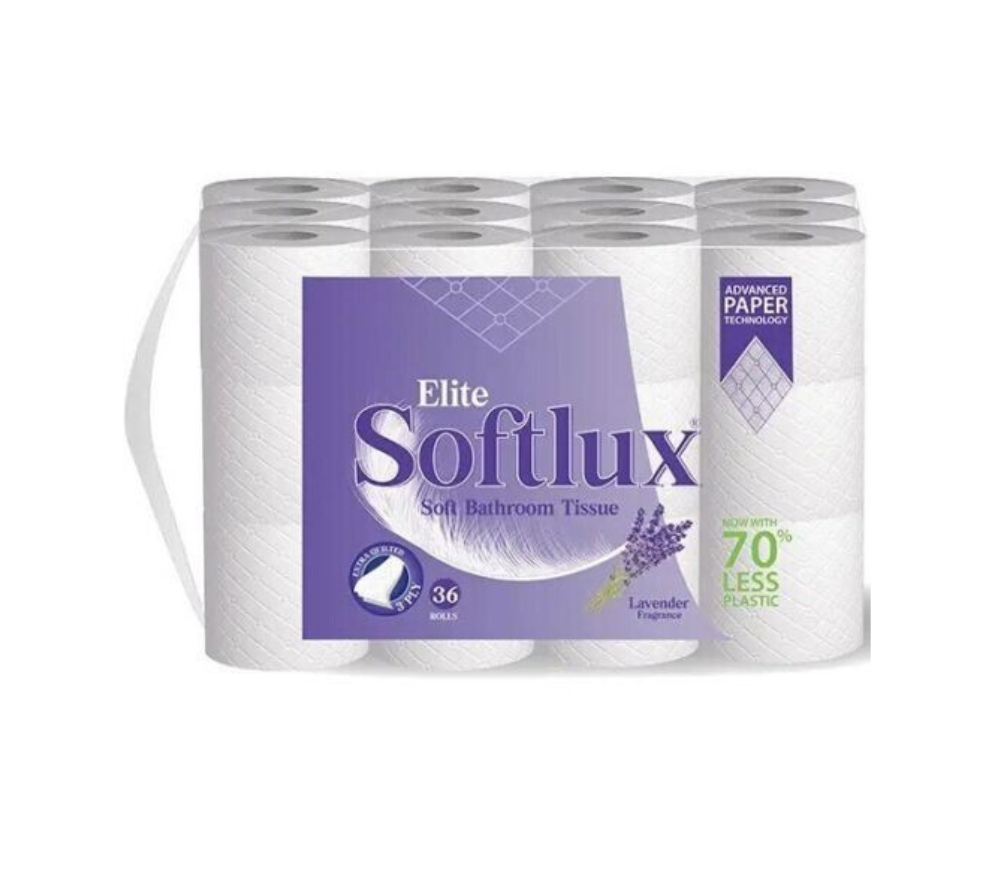 36 Rolls Softlux Soft Quilted 3 Ply Scented Toilet Paper Lavender