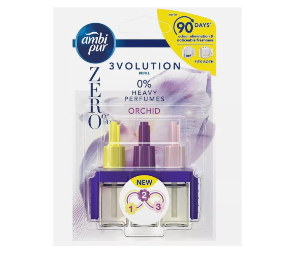 Ambi Pur 3volution Plug In Refill Diffuser Zero % Orchid Heavy Perfumes 20ml
