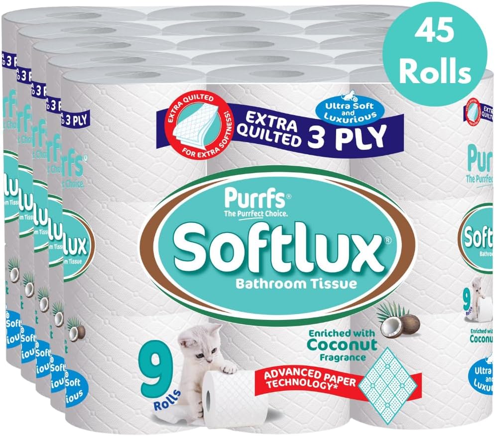softlux coconut fresh toilet rolls 3 ply