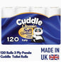 120 Panda Cuddle 3 Ply Classic Toilet 3 Ply Tissue Loo Roll 