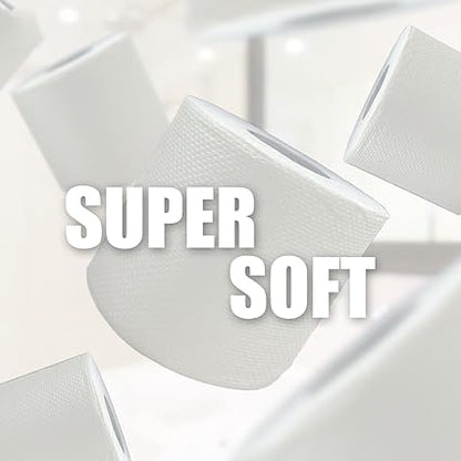 Large White Premium 2-Ply Toilet Paper, 36 Rolls, 100 Sheets Per Roll, Soft, Strong, Absorbent Bath Tissue, Ideal for Home, Office, Bulk Toilet Paper Supply