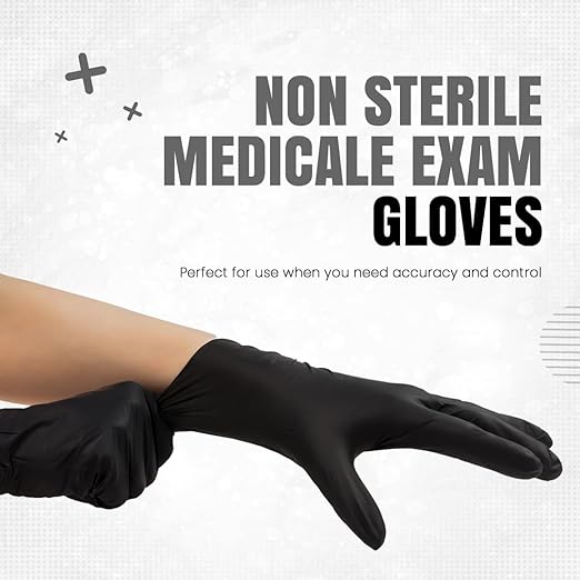 Nitrile Black Gloves Pack Of 100