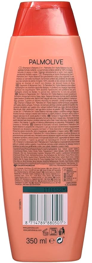 Palmolive 2 in 1 Hydra Balance Shampoo Peach 350ml