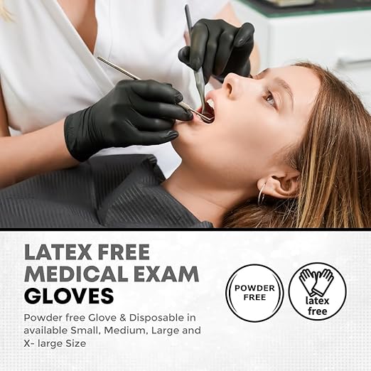 Nitrile Black Gloves Pack Of 100