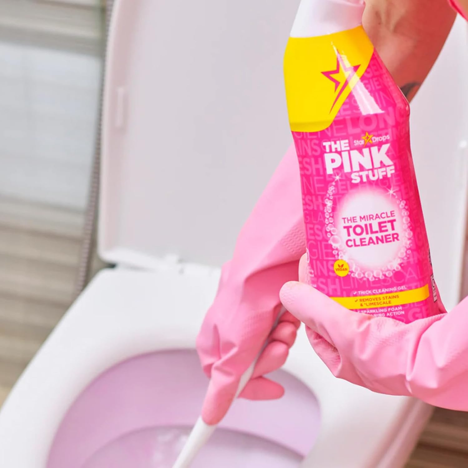 pink stuff toilet cleaner bleach 