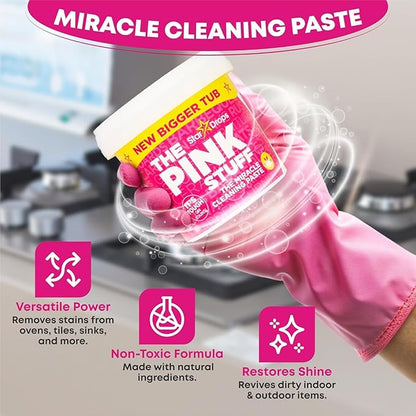 Pink Stuff Miracle Cleaning Paste 850g All Purpose Powerful Multi Surface Stain Remover for Bathroom, Kitchen, Tiles, Glass, Cookers, Sinks, Grease, Limescale, Grime, Tough Dirt