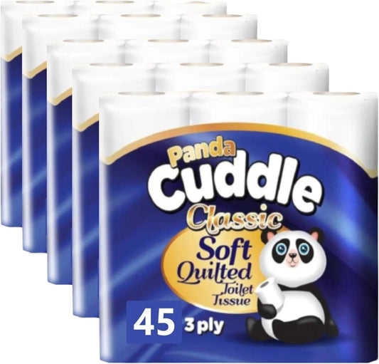 panda cuddle classic toilet rolls 45 pack
