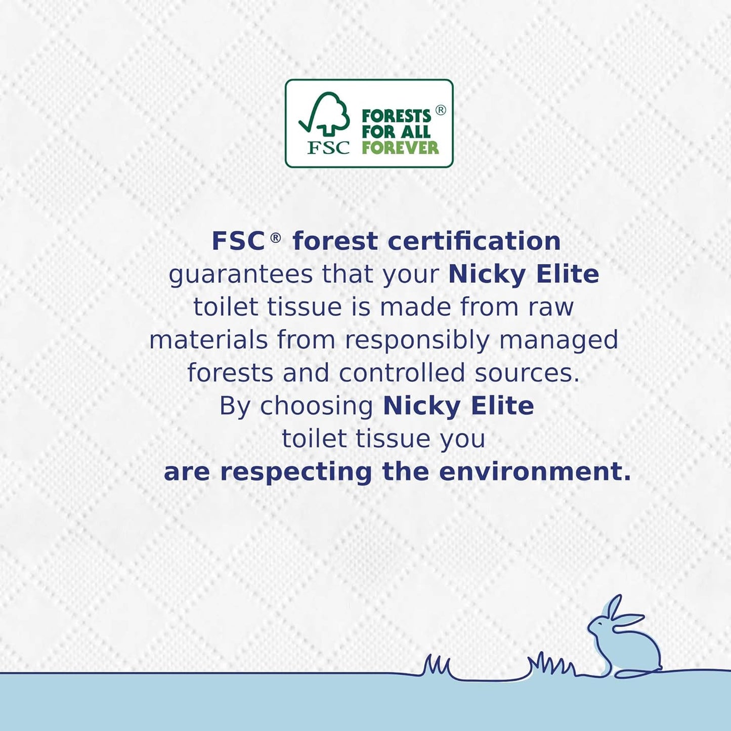 Nicky Elite Scented Toilet Tissue - 18 Rolls of White Toilet Paper, 3-ply, Talc Scent, Softness to The Skin, Enriched with Lotion, Extra Value Pack, 100% FSC Certified Paper