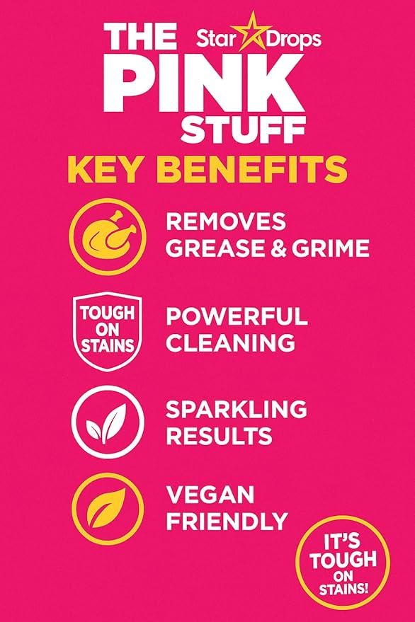 Pink Stuff Miracle Cleaning Paste 850g All Purpose Powerful Multi Surface Stain Remover for Bathroom, Kitchen, Tiles, Glass, Cookers, Sinks, Grease, Limescale, Grime, Tough Dirt