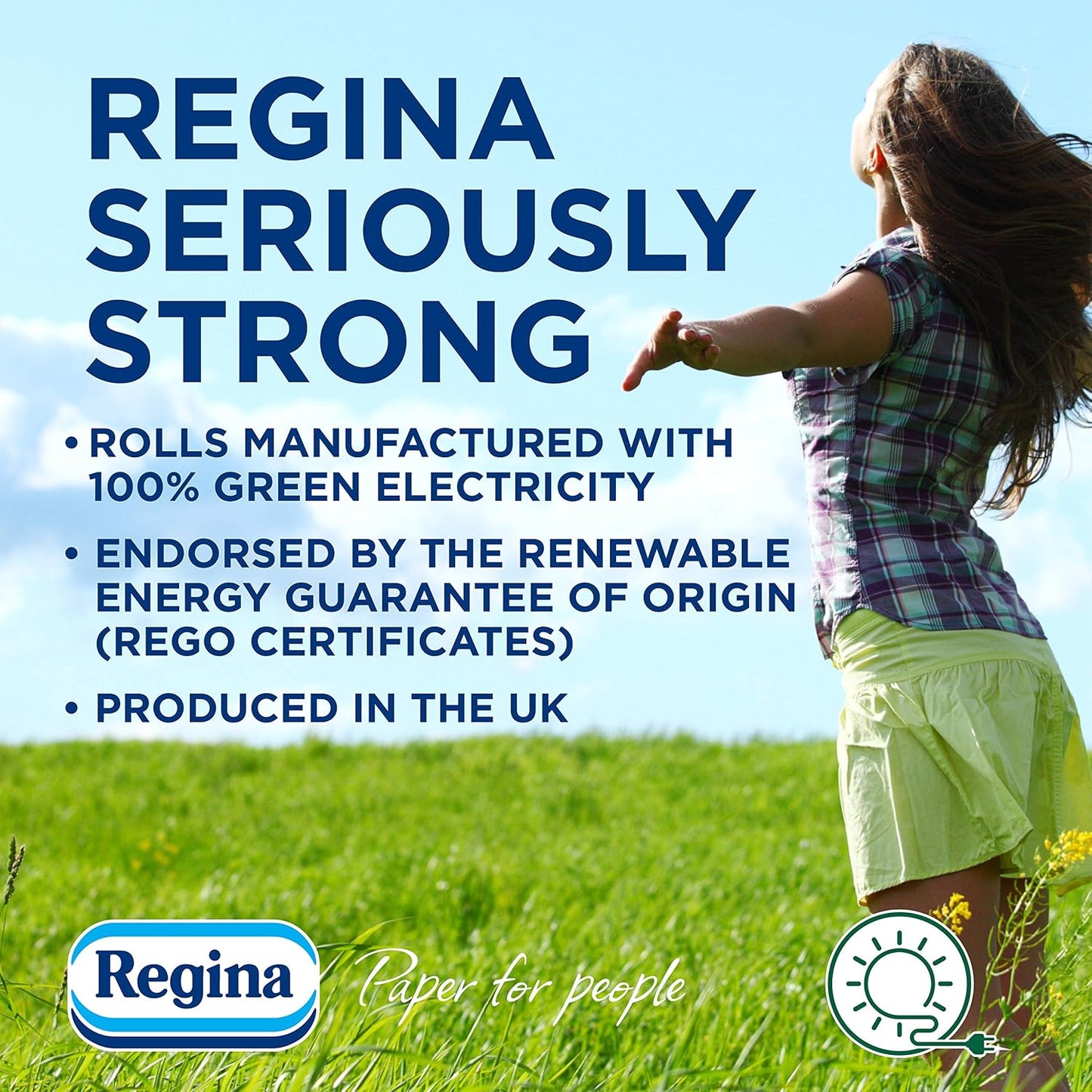 Regina Seriously Strong Toilet Tissue, 20 Rolls White Strong Absorbent Toilet Paper Loo Rolls