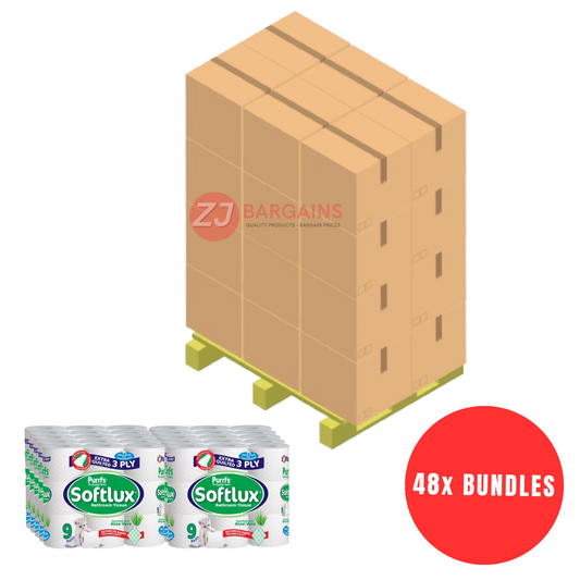 48x Softlux 3 Ply Aloe Vera Scented 45 Toilet Tissue Bathroom Loo Rolls Quality Pallet Deal