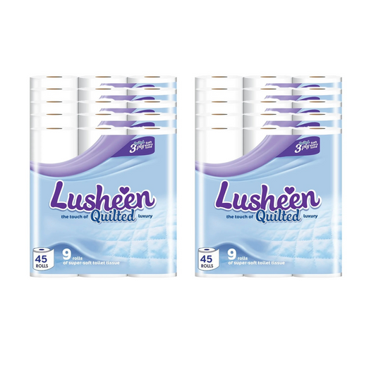 90 Lusheen 3 Ply Luxury Toilet Tissue Paper Quilted Bathroom Tissue Roll (Copy)