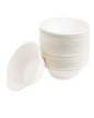Bagasse Bowls 6oz White Disposable Eco-Friendly Round Paper Party Bowls 