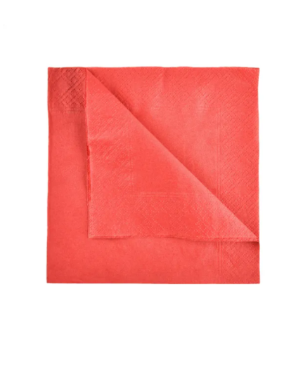 3cm 2ply Red Paper Napkins Pack Of 100 