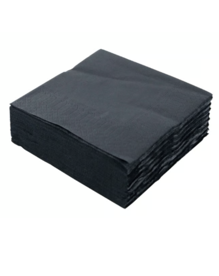 Black Paper Napkins 2 Ply 33cm Pack Of 100 