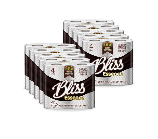 Bliss Luxury Scented Toilet Tissue Bathroom Loo Rolls 2 Ply  Super Soft and Strong Toilet Paper Quilted Comfort
