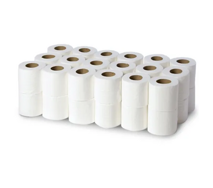 Large White Premium 2-Ply Toilet Paper, 36 Rolls, 100 Sheets Per Roll, Soft, Strong, Absorbent Bath Tissue, Ideal for Home, Office, Bulk Toilet Paper Supply