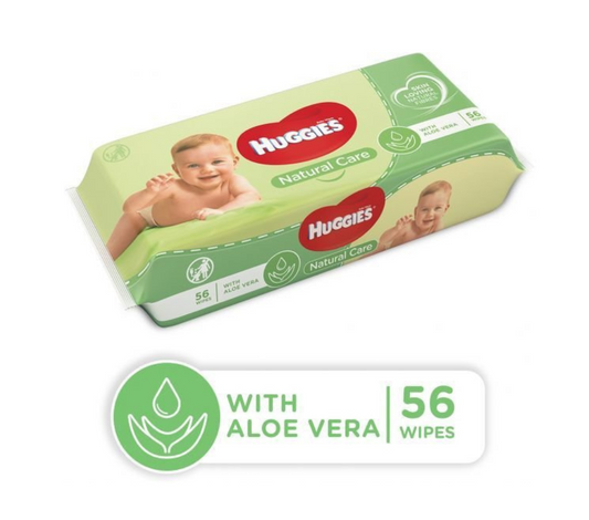 Huggies Wipes, Natural Care (aloe vera) 56 Wipes