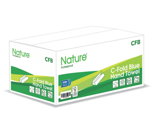 C-Fold Blue Hand Paper Towel Tissues 1ply x 2520 Commercial Domestic 