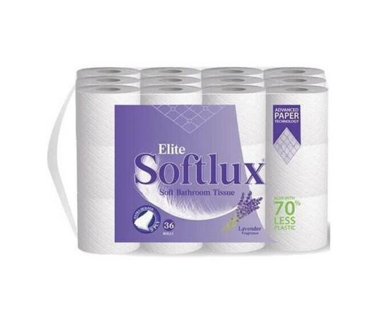 36 Rolls Softlux Soft Quilted 3 Ply Scented Toilet Paper Lavender