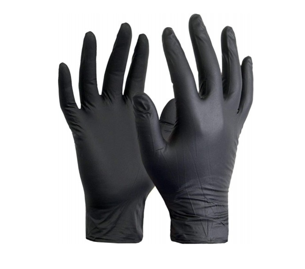 Black Nitrile Disposable Super Strong Heavy Duty 5g Latex Free Gloves Double Strength Box Of 100 
