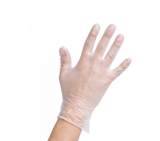 Vinyl Gloves Clear Powder-Free Disposable Box Of 100