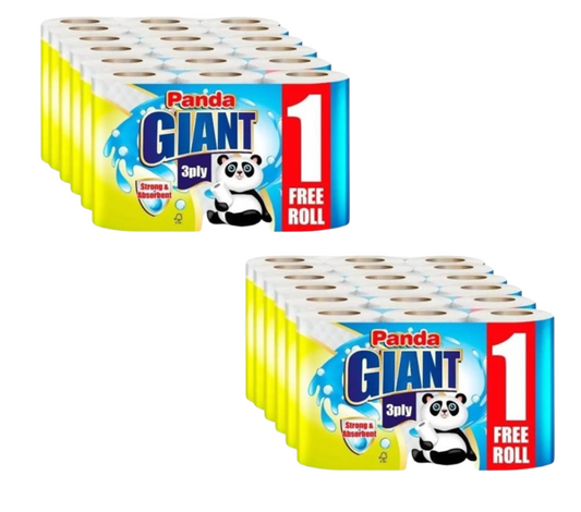 Panda Giant 36 Kitchen Rolls Towel Super Absorbent Sheets Strong Cleaning Paper Hand Towels