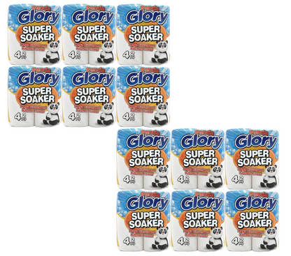48 Rolls Panda Super Soaker Kitchen Roll Towel 2 Ply Soft Absorbent 200 Sheets Per Roll