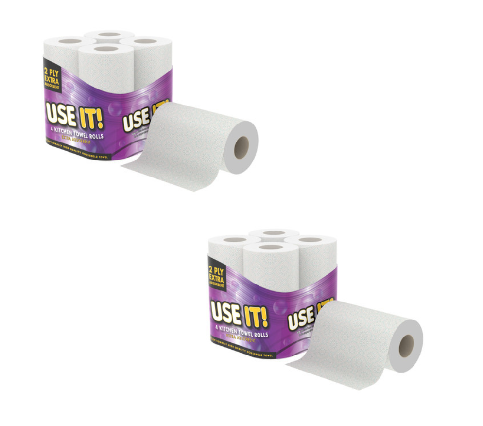 48 Rolls Use It Kitchen roll Towel Cleaning Paper Tissues 2 Ply