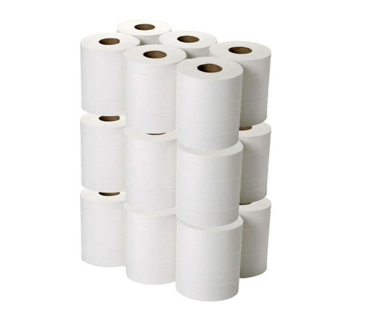 White Centre Feed 50M Pack Of 18 Kitchen Rolls Embossed Paper