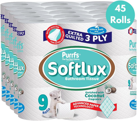 softlux coconut fresh toilet rolls 3 ply